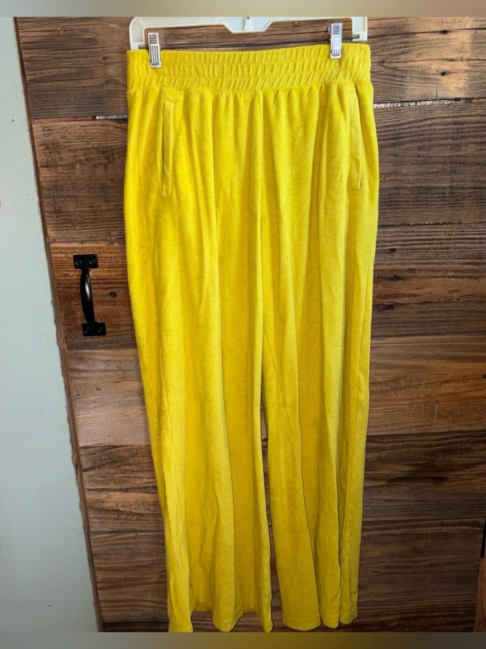 aerie Mustard Yellow Velour Lounge Pants